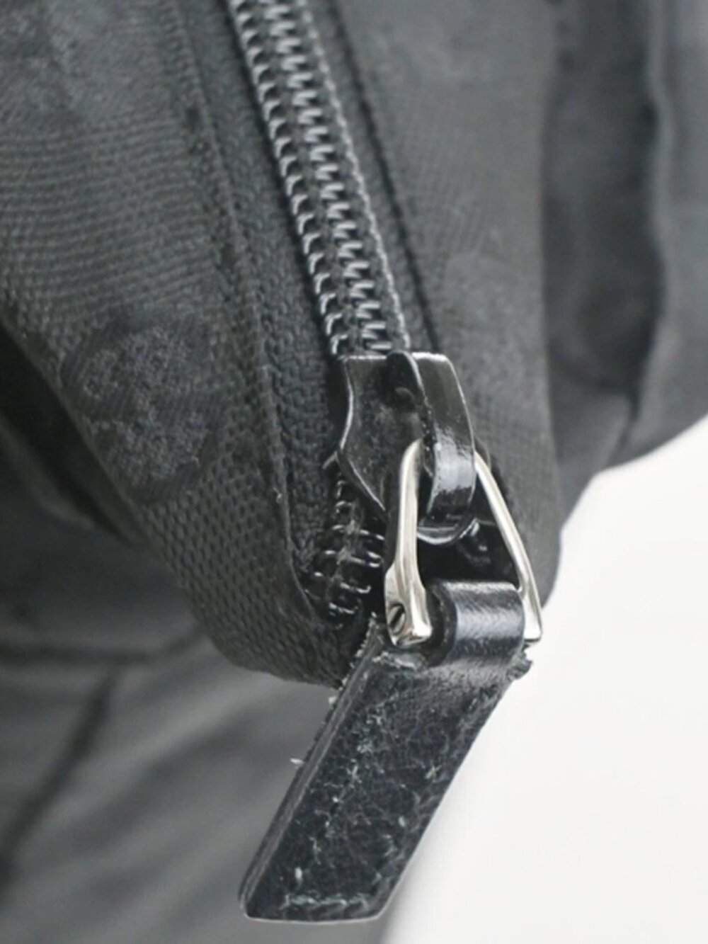 GUCCI Logo GG Pattern Sherry Travel Shoulder Bag Nylon Leather Black 64KC779 - Picture 7 of 16